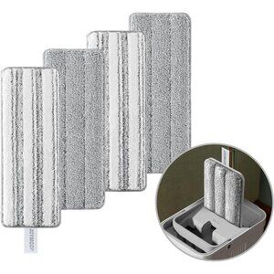 JOYMOOP Microfiber Washable Mop Cleaning Pads Replacement Pack of 4 Refills 13in